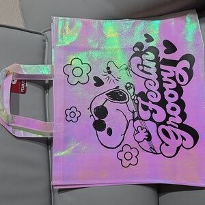 Peanuts Snoopy Feelin' Groovy large recycled tote bag NWT